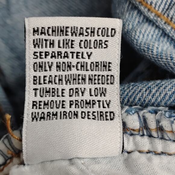 Fashion FWD Destroyed Jeans Size 9/29 Light Blue Wash Button Fly High Rise - Picture 5 of 7